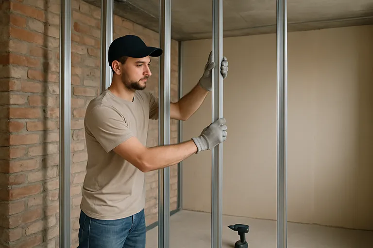 Hoe plaats ik snel een metal stud wand?